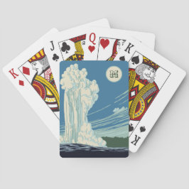 Baraja De Cartas Parque nacional Monogramado Beautiful Yellowstone