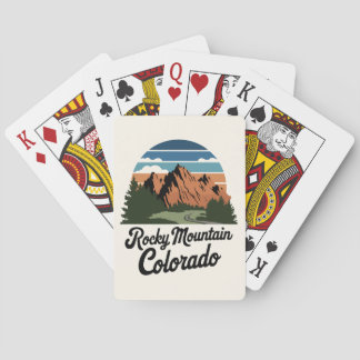 Baraja De Cartas Parque nacional Montaña Rocosa Retro