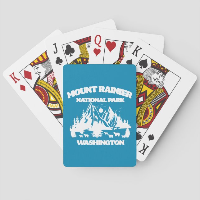 Baraja De Cartas Parque nacional Monte Rainier (Reverso)