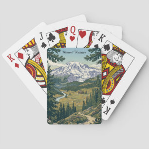 Baraja De Cartas Parque Nacional Monte Rainier Viajes Antiguos