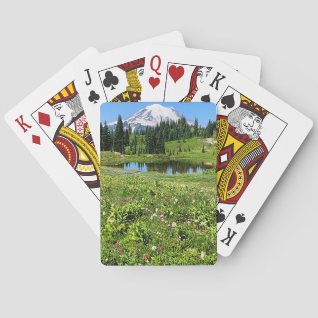 Baraja De Cartas Parque nacional Mount Rainier Wildflowers (Reverso)