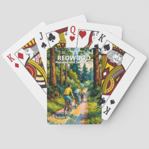 Baraja De Cartas Parque Nacional Redwood vibrante Naturaleza Famili