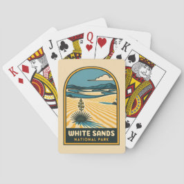 Baraja De Cartas Parque nacional Retro Vintage Travel White Sands