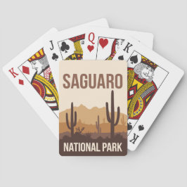 Baraja De Cartas Parque nacional Saguaro Arte de viajes mínimo