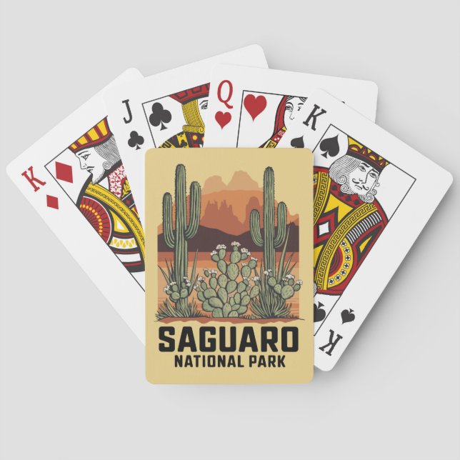 Baraja De Cartas Parque nacional Saguaro Cactus (Reverso)