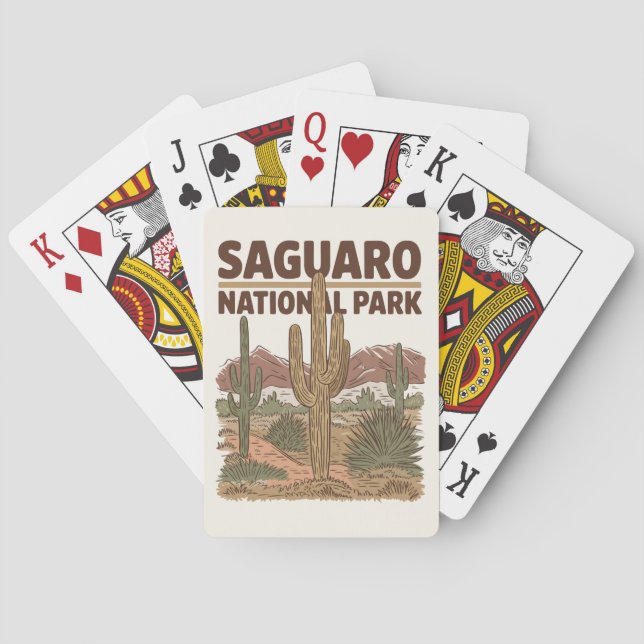 Baraja De Cartas Parque nacional Saguaro, Desierto Sonorés (Reverso)