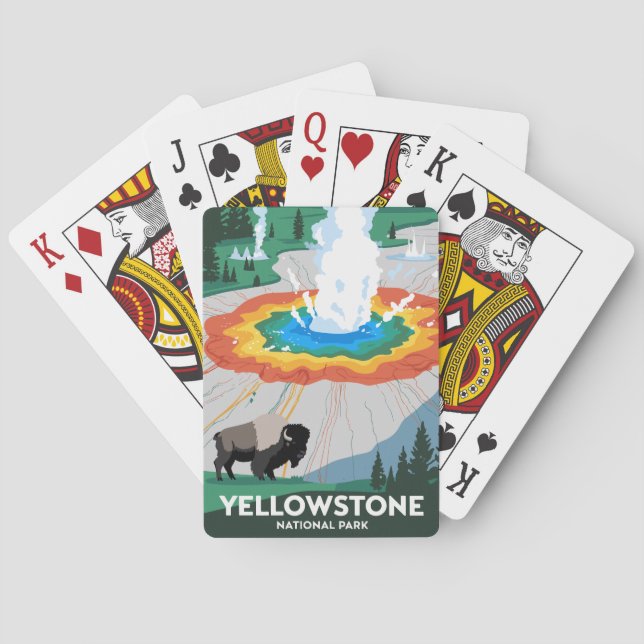 Baraja De Cartas Parque nacional Vivid Yellowstone (Reverso)