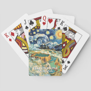 Baraja De Cartas Parque Nacional Yellowstone Fuentes Termales Arte 