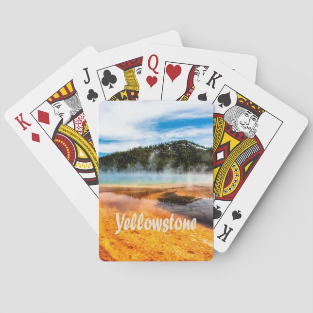 Baraja De Cartas Parque nacional Yellowstone Montañas Naturaleza An (Reverso)