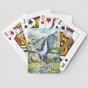 Baraja De Cartas Parque Nacional Yosemite Arte Vintage de la Caída 