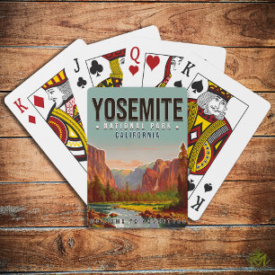 Baraja De Cartas Parque nacional Yosemite, California Vintage, años