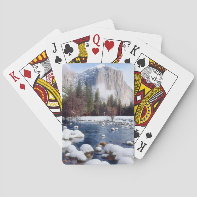 Baraja De Cartas Parque Nacional Yosemite de Invierno (Reverso)