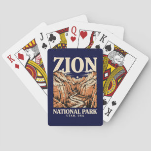 Baraja De Cartas Parque Nacional Zion Acantilados Rojos