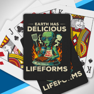 Baraja De Cartas Parrilla Barbacoa Espacial OVNI Formas de Vida Ter
