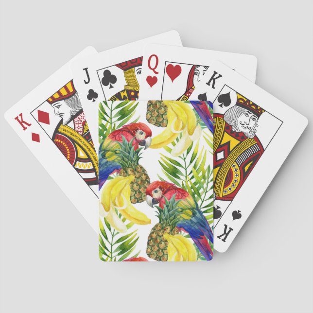 Baraja De Cartas Parroquia Y Fruta Tropical (Reverso)