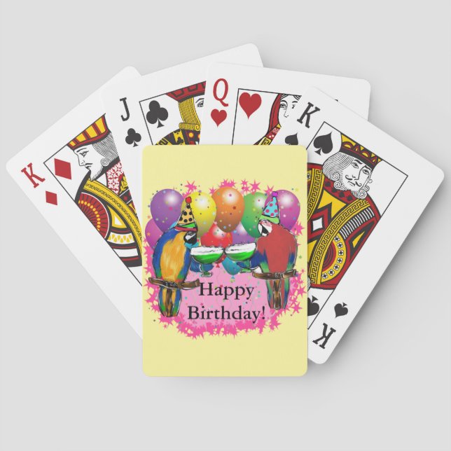 BARAJA DE CARTAS PARROS DE CUMPLEAÑOS (Reverso)