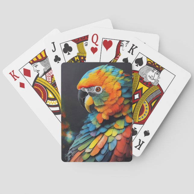 Baraja De Cartas Parrot Bird Animal Discovery Adventure Nature (Reverso)