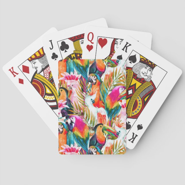 Baraja De Cartas Parrots & Palm Leaves (Reverso)