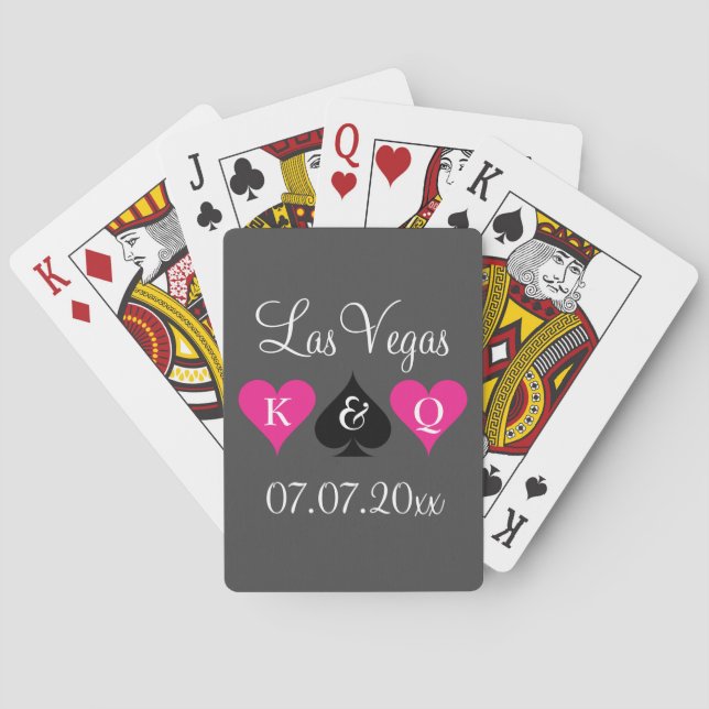 Baraja De Cartas Partida de bodas de Las Vegas favorece la partida  (Reverso)