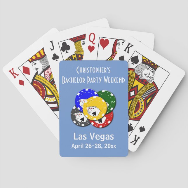 Baraja De Cartas Partido de Bachelor de Las Vegas Casino de Poker (Reverso)