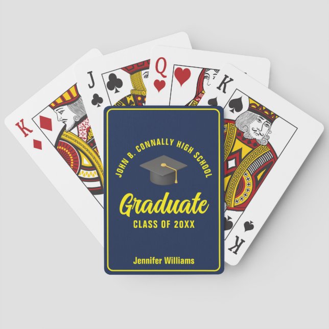 Baraja De Cartas Partido de graduación de Personalizado graduado de (Reverso)