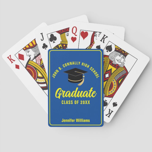 Baraja De Cartas Partido de Graduación de Personalizados Graduados  (Reverso)