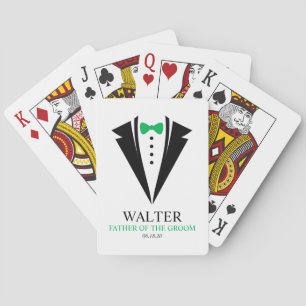 Baraja De Cartas Partido de la Boda Verde "Padre del Groom"