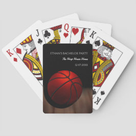 Baraja De Cartas partido de soltero de un jugador de baloncesto neg
