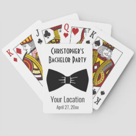 Baraja De Cartas Partido del bachiller Black Bow Tie Wedding Favor
