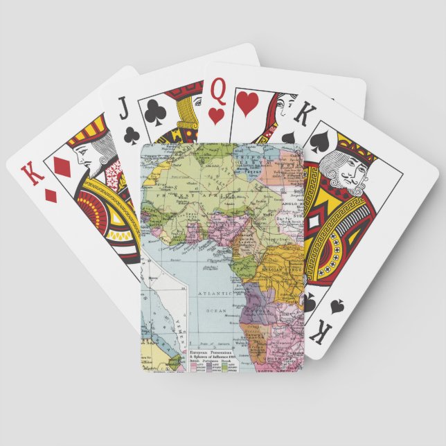 BARAJA DE CARTAS PARTITIONED AFRICA, 1914 (Reverso)