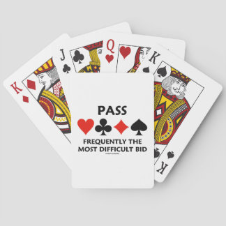 Baraja De Cartas Pasar Con Frecuencia El Puente Bid Más Difícil