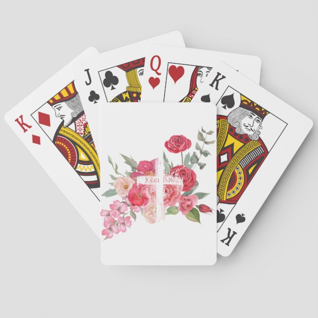 Baraja De Cartas Pascua/Cruz/Juan3:16/Jesús (Reverso)