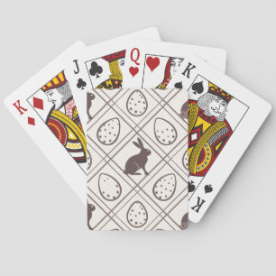 Baraja De Cartas Pascua de cuadros marrones