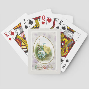 Baraja De Cartas Pascua de pollo y huevos