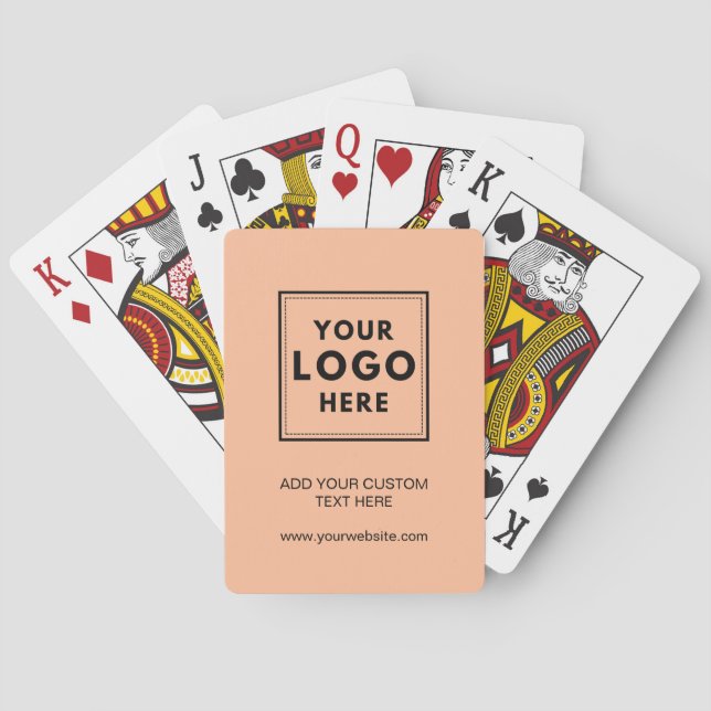 Baraja De Cartas Pase profesional con logotipo simple (Reverso)
