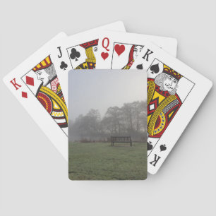 Baraja De Cartas Paseo matutino de invierno en el parque