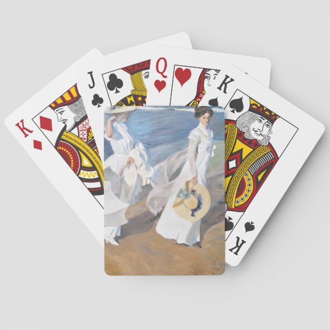 Baraja De Cartas Paseo por la playa - Sorolla - 1909 (Reverso)