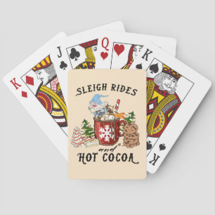 Baraja De Cartas Paseos en Sleigh y el Cacao Caliente