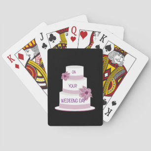 Baraja De Cartas Pastel de bodas elegante