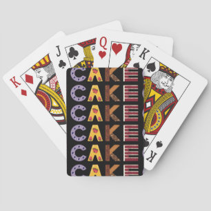 Baraja De Cartas Pastel de bollería, estampado y bar ca