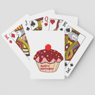 Baraja De Cartas Pastel de cumpleaños feliz