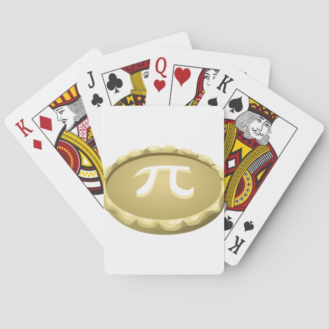 Baraja De Cartas pastel de pi día feliz (Reverso)