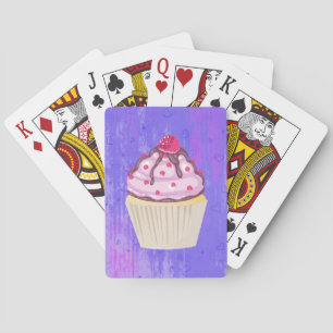 Baraja De Cartas Pastel dulce con frambuesa encima