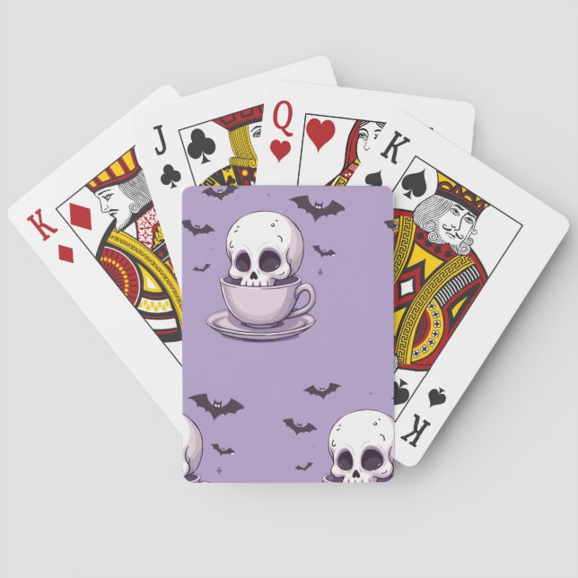 Baraja De Cartas Pastel Goth Skull in Teacup (Reverso)