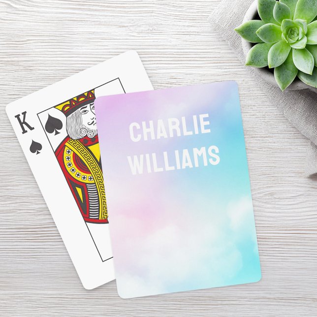 Baraja De Cartas Pastel sky nubes nombre moderno (Pastel sky clouds modern name poker cards)