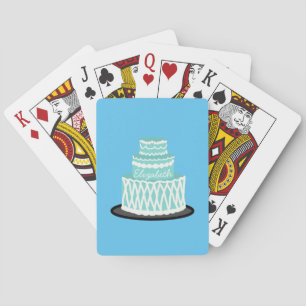 Baraja De Cartas Pastel Verde azulado personalizado