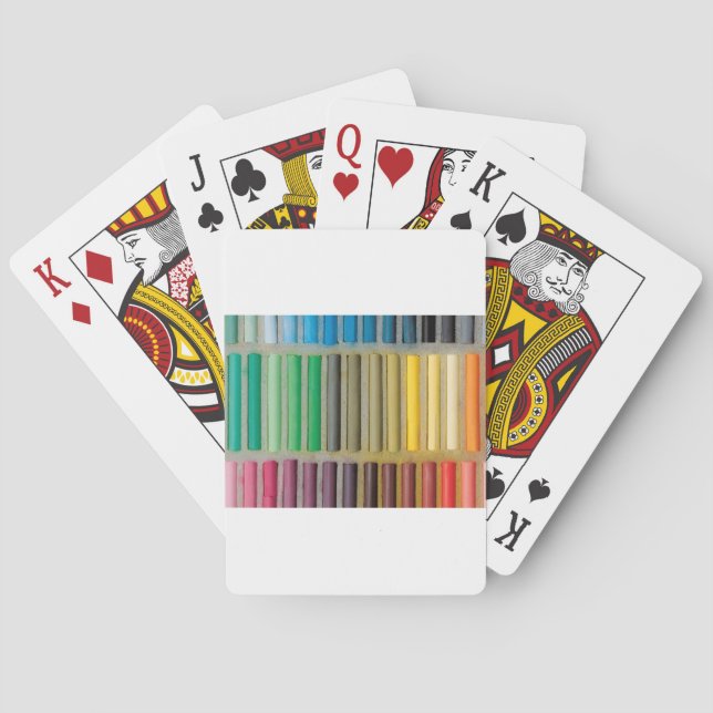 Baraja De Cartas pasteles cretácicos sobre el color (Reverso)