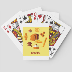 Baraja De Cartas Pasteles de pan con temas de panadería y dulces