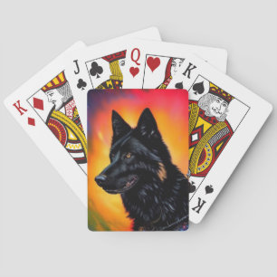 Baraja De Cartas Pastor alemán negro