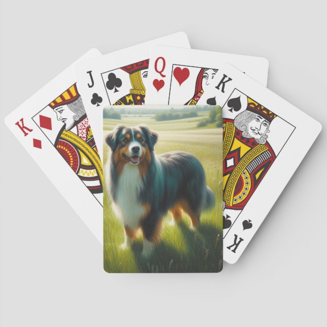 Baraja De Cartas Pastor Australiano (Reverso)